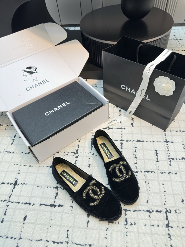 シャネル シューズ素材ディテール
