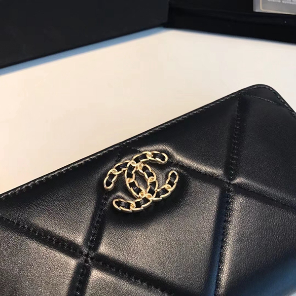 シャネル財布素材ディテール